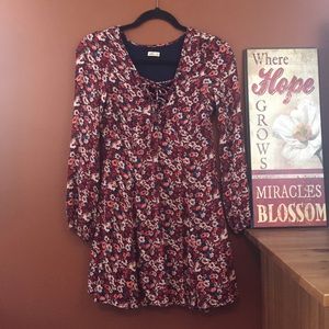 Hollister Longsleeve Floral Dress M